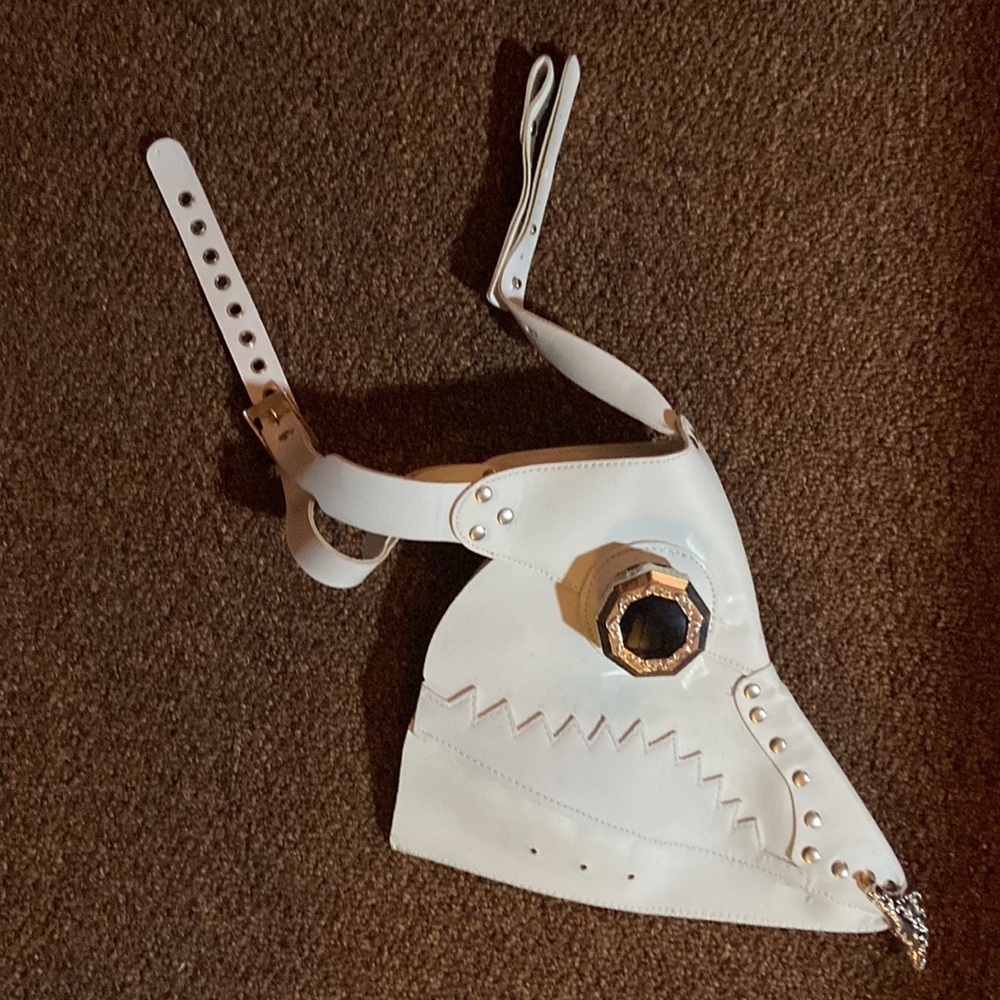 UNISEX  faux leather mask for Halloween, Burning Man or a fun Friday night.